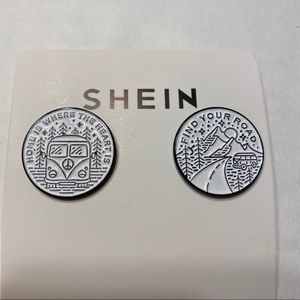 NWT Camping Adventure 70’s Bus Metal Pin W Backs